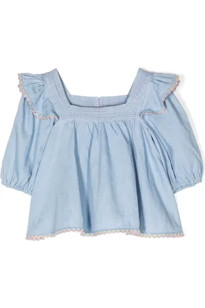 ZIMMERMANN Blouse en jean Halcyon à fronces