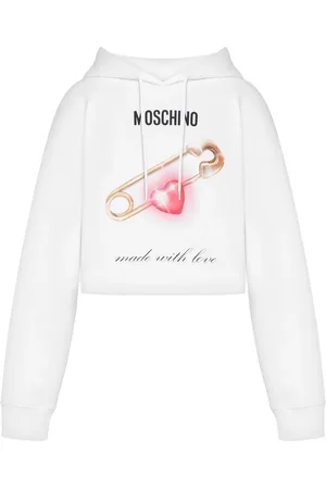 Moschino Hoodie en coton à imprimé cœur