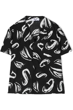 Msgm Chemise en popeline à imprimé abstrait