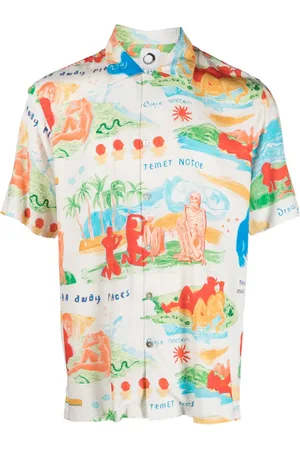 Endless Joy Chemise imprimée Far Away Places à manches courtes