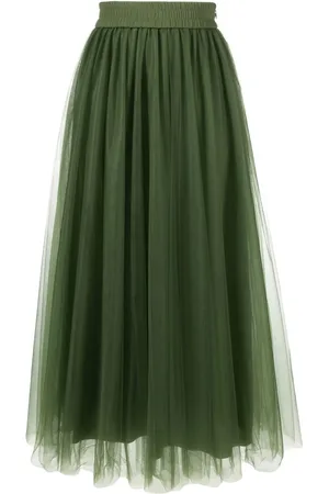 Fabiana Filippi Jupe mi-longue en tulle à taille haute