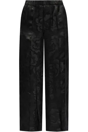 Kenzo Pantalon en soie mélangée à coupe droite