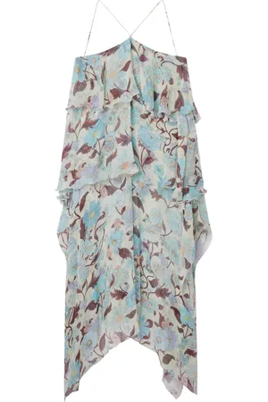 Stella McCartney Robe en soie à imprimé Lady Garden
