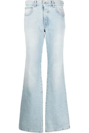OFF-WHITE Jean Bleach Baby à coupe évasée