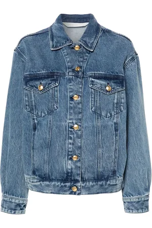 Palm Angels Veste en jean à empiècements brodés