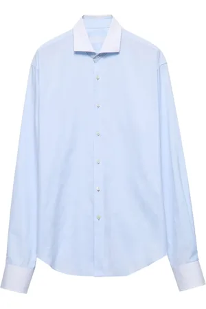 Prada Chemise en coton à col italien