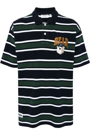 Chocoolate Polo rayé à patch ourson
