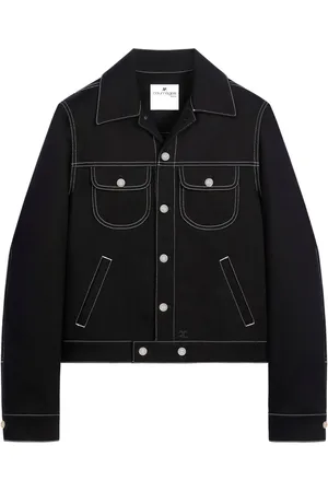 Courrèges Veste en jean à coutures contrastantes