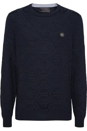 Philipp Plein Pull à motif monogrammé en jacquard