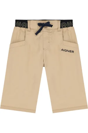 Aigner Short en coton avec ceinture à logo