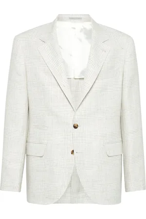 Brunello Cucinelli Blazer à motif Prince de Galles