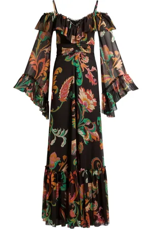 Etro Robe à fleurs en all over