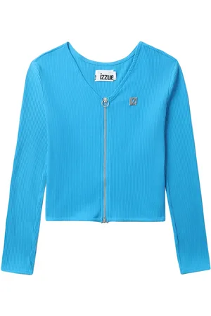 Izzue Cardigan nervuré à fermeture zippée