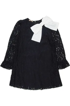 Nº21 Robe courte en dentelle fleurie à nœud