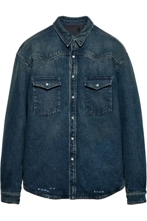 Prada Chemise en jean à design matelassé