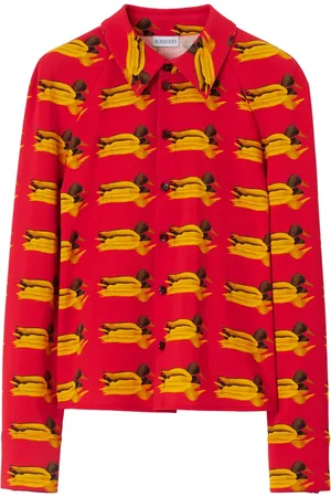 Burberry Chemise monogrammée à col italien