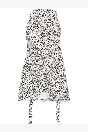 Balenciaga Robe mi-longue à logo imprimé