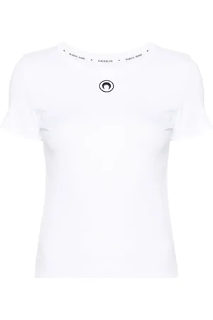 Marine Serre T-shirt à broderies Crescent Moon