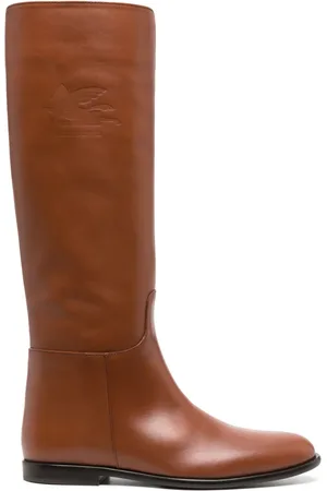 Etro Bottes en cuir à logo en relief