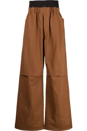 RAF SIMONS Pantalon ample à taille froncée