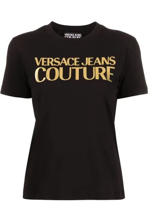 VERSACE T-shirt en coton à logo imprimé