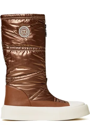 Twin-Set Bottes matelassées à logo appliqué