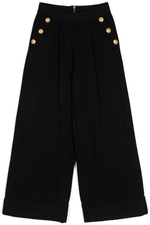 Balmain Pantalon ample à détails de plis