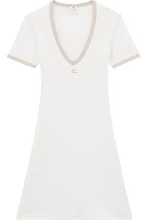 Courrèges Robe courte à patch logo