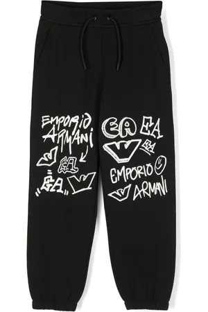 Emporio Armani Pantalon de jogging à logo imprimé