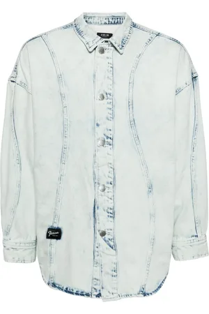 FIVE CM Chemise en jean à effet délavé