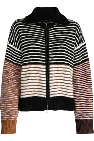 tout a coup Cardigan en maille intarsia à rayures