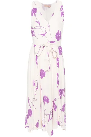 Twin-Set Robe longue en crêpe à fleurs