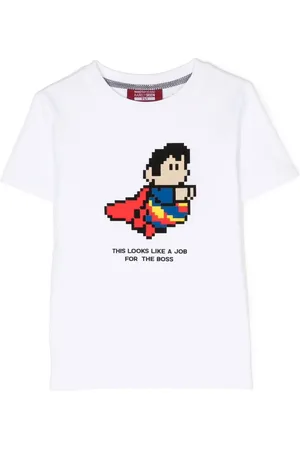MOSTLY HEARD RARELY SEEN T-shirt Mini Super à slogan imprimé