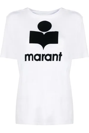 Marant Etoile T-shirt Zewel en lin à logo imprimé