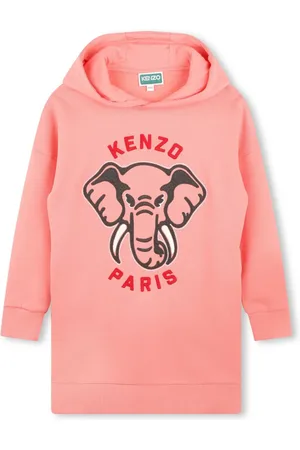 Kenzo Robe-hoodie à imprimé éléphant