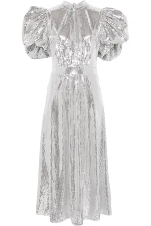 ROTATE Robe longue brodée de sequins