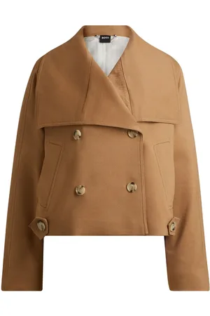 HUGO BOSS Veste crop à col drapé