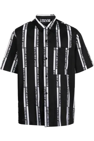 VERSACE Chemise à logo imprimé