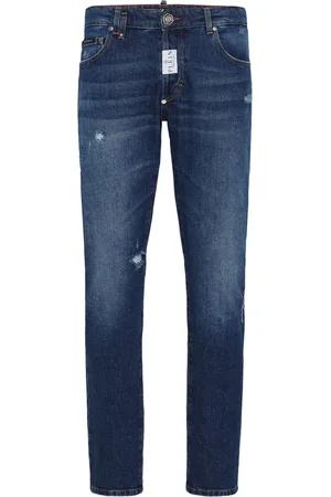 Philipp Plein Jean slim à taches de peintures