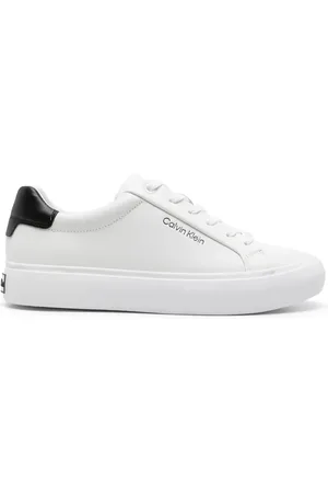 Calvin Klein Baskets en cuir à logo embossé