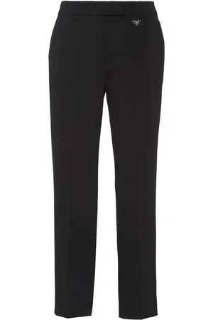 Prada Pantalon court en cuir grainé
