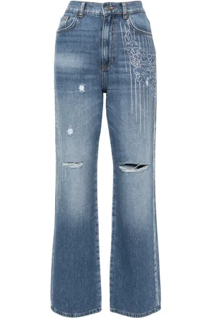 Twin-Set Jean droit à taille mi-haute