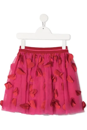 Simonetta Jupe en tulle à appliqués cœurs