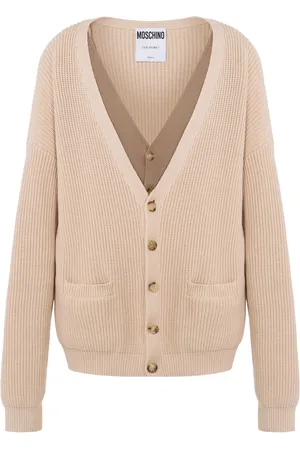 Moschino Cardigan en maille à design nervuré