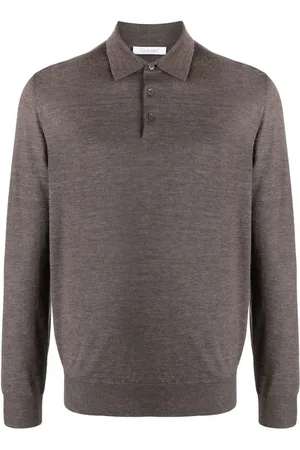Cruciani Polo en maille fine à manches mongues