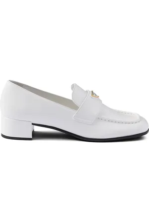 Prada Mocassins en cuir à effet brossé 35 mm