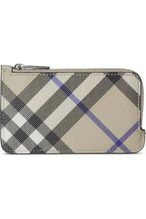 Burberry Porte-cartes zippé à carreaux