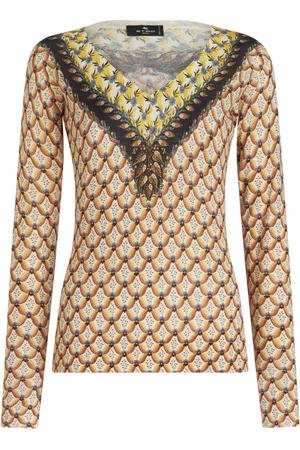 Etro Haut en maille à fleurs