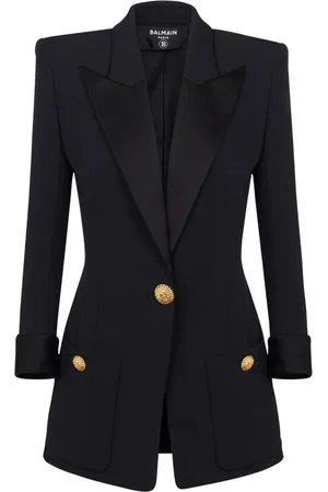 Balmain Blazer en laine à revers pointus
