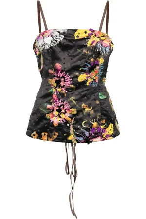 Cynthia Rowley Haut satiné à ornements